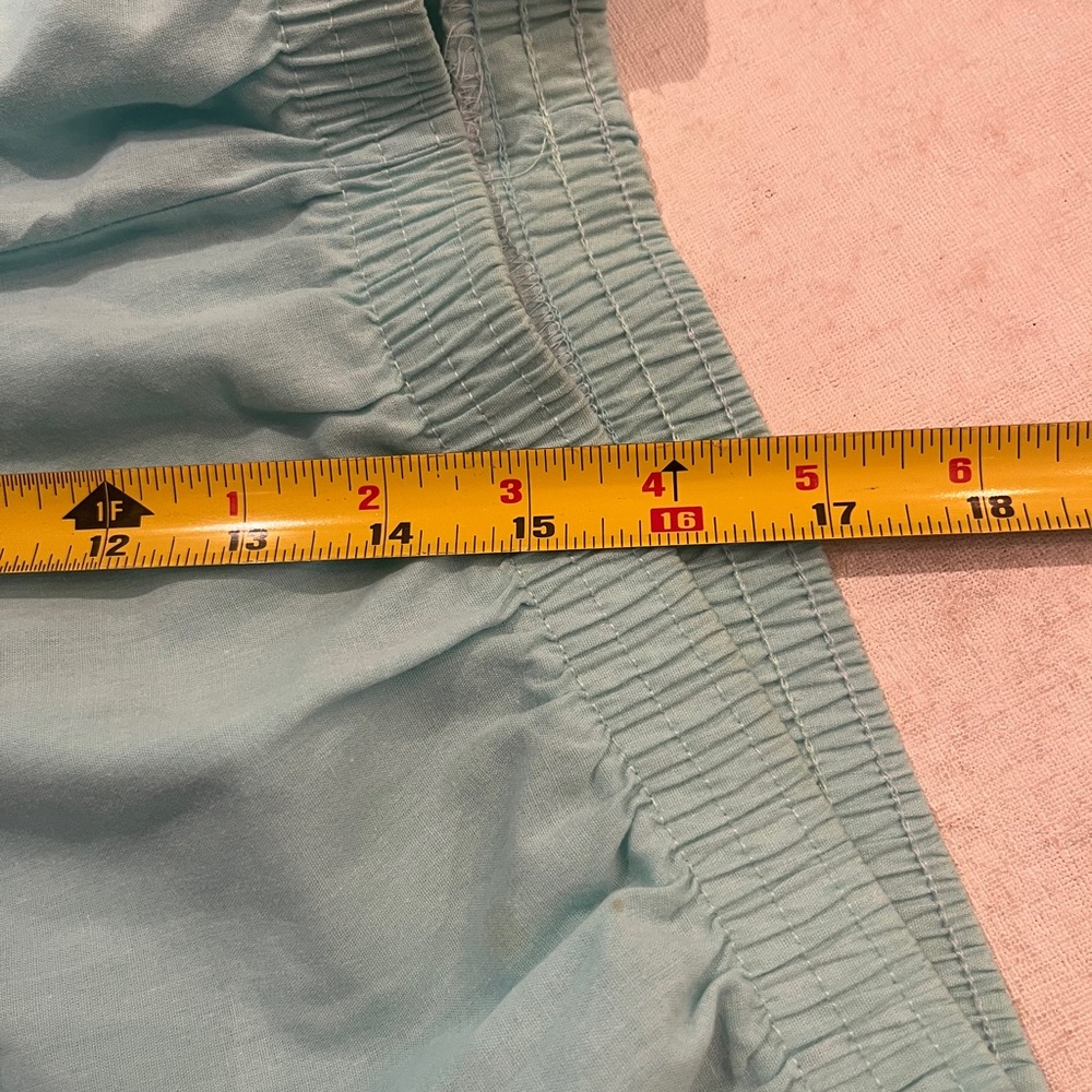 Vintage painted Floral Mint Green walking style pants Set. So granny! - Picture 11 of 12